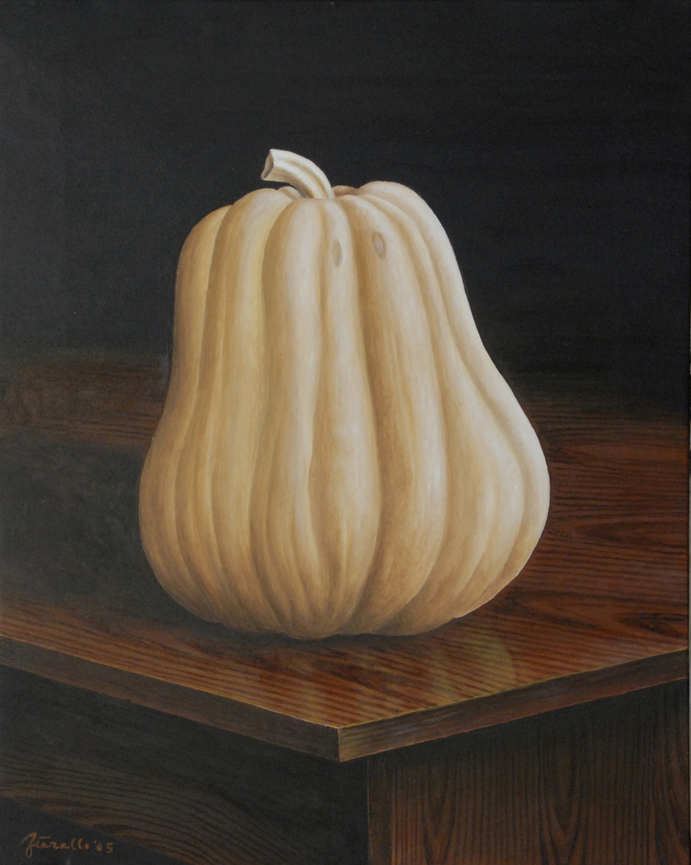  - TE zucca sul tavolo olio su tela 40x50